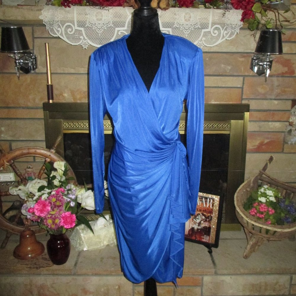 Vintage Drape Sash Wrap Dress